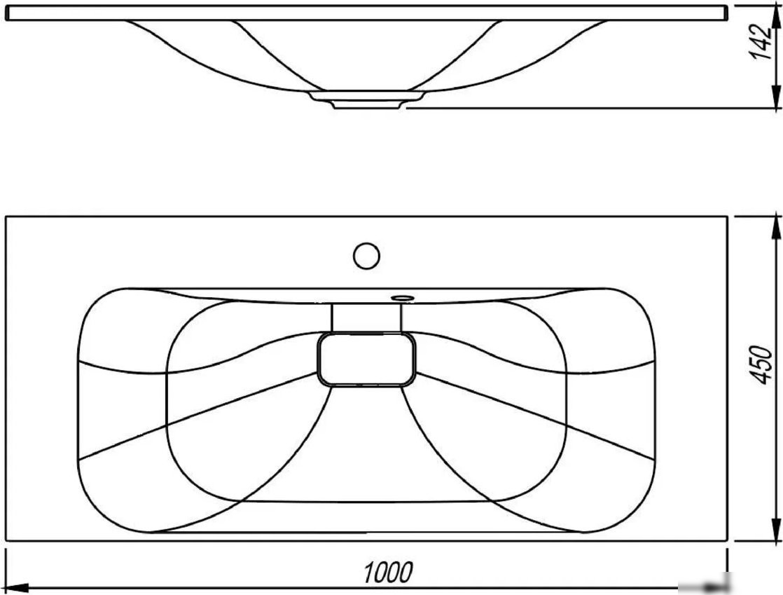 Умывальник Symbolite Фортуна 100x45 - фото товара
