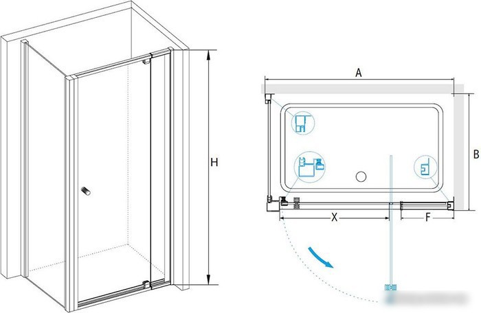 Душевой уголок RGW PA-44B (PA-02B + Z-050-1B) 41084419-014 120x90 (черный/прозрачное стекло) - фото товара