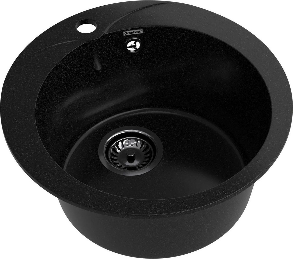 Кухонная мойка GranFest Rondo 480 (черный) - фото товара