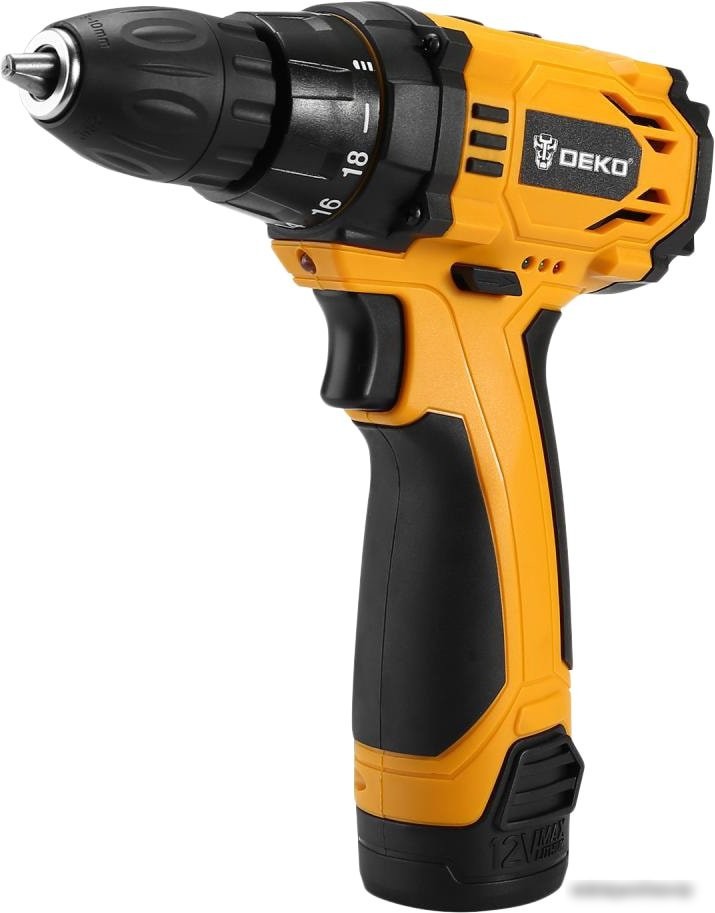 Deko SET 063-4107 (шуруповерт, винтоверт, 2 АКБ, кейс) – фото товара