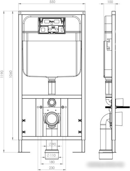 Инсталляция для унитаза SantiLine SL-04 - фото товара