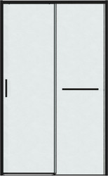 Душевая дверь Grossman Style 130x195 100.K33.05.130.21.02 (черный матовый/стекло шиншилла) - изображение в каталоге