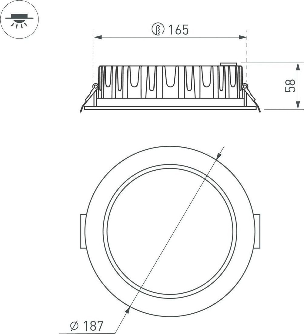 Светильник Arlight MS-Mist-Built-R220-30W Warm3000 041611 – фото товара