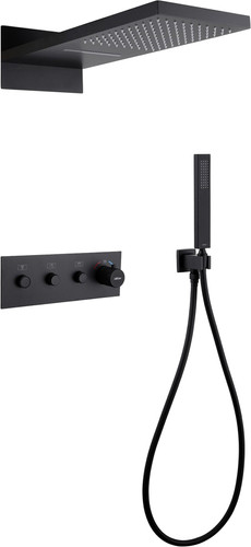 Душевая система Abber Rund AF8752B (черный матовый) - изображение в каталоге
