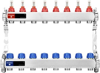 Запорная арматура Varmega Коллектор для теплого пола с расходомерами VM15108 ВР 1"