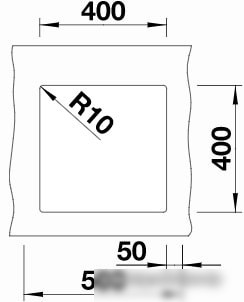 Кухонная мойка Blanco Subline 400-U 525990 (черный) - фото товара