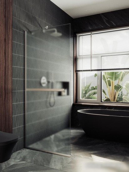 Душевая стенка MaybahGlass 195x89 MGD-737-5у (сатин стекло/хром матовый) - фото товара