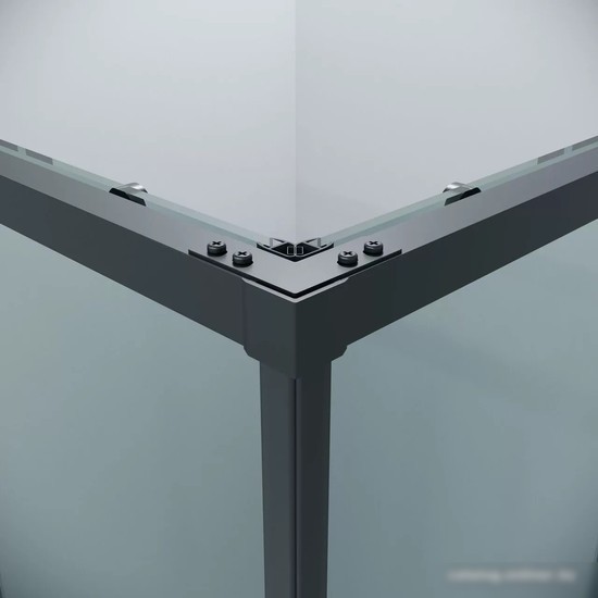 Душевая дверь Grossman Galaxy 110x195 1/2.K33.01.11.21.00 (черный матовый/прозрачное стекло) - фото товара