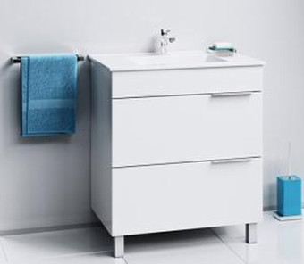 Aqwella Тумба Бриг с умывальником Quadro 60 [Br.01.06/2/W] – изображение в каталоге