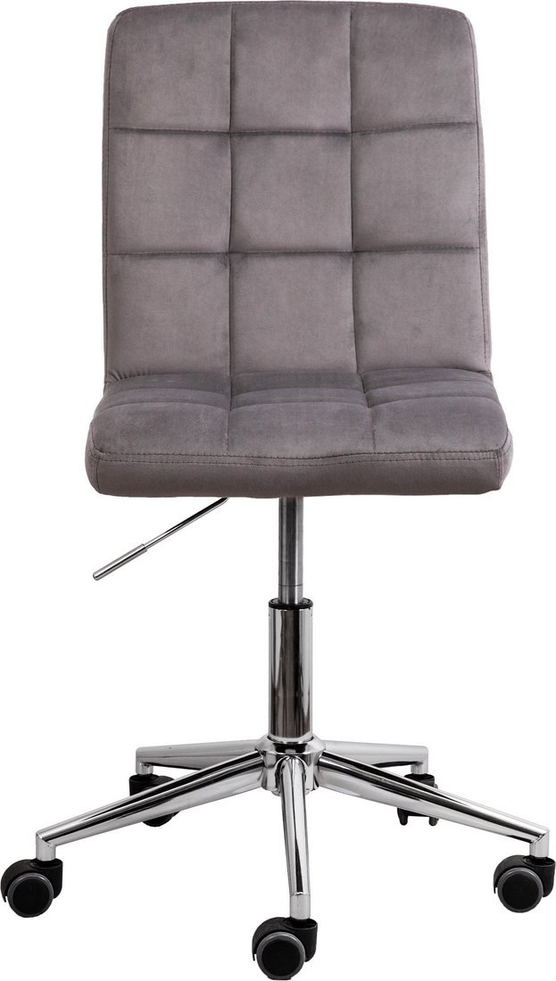 Офисное кресло AksHome Fiji поворотное (светло-серый велюр HCJ-38/хром) – фото товара