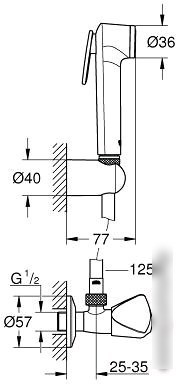 Душевой гарнитур Grohe Tempesta-F Trigger Spray 30 [27514001] - фото товара