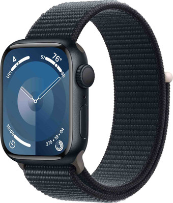 Умные часы Apple Watch Series 9 41 мм (алюминиевый корпус, полуночный/полуночный, нейлоновый ремешок)