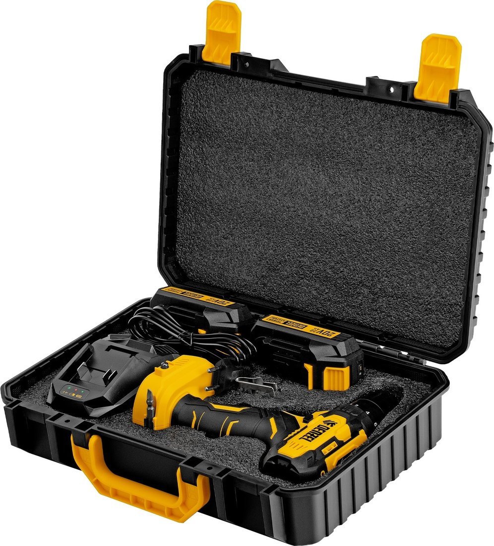 Дрель-шуруповерт Denzel CDQ-20 (с 2-мя АКБ, кейс) – фото товара