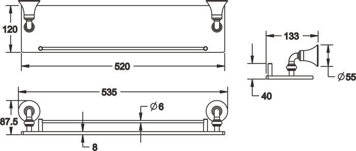 Полка для душа Rose RG1219 – фото товара