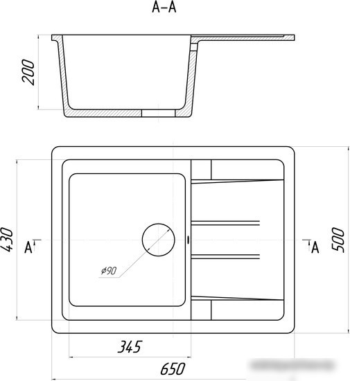 Кухонная мойка Gerhans B22 (белый) - фото товара