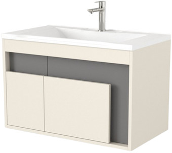 Дабер Тумба под умывальник 016 Andrea Elen 80 Т16.8А.0.19 (бежевый/серый) – изображение в каталоге