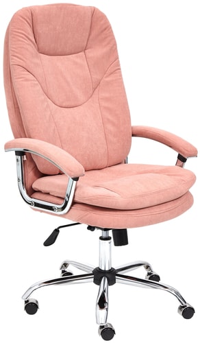 Кресло TetChair Softy LUX (флок, розовый) – изображение в каталоге