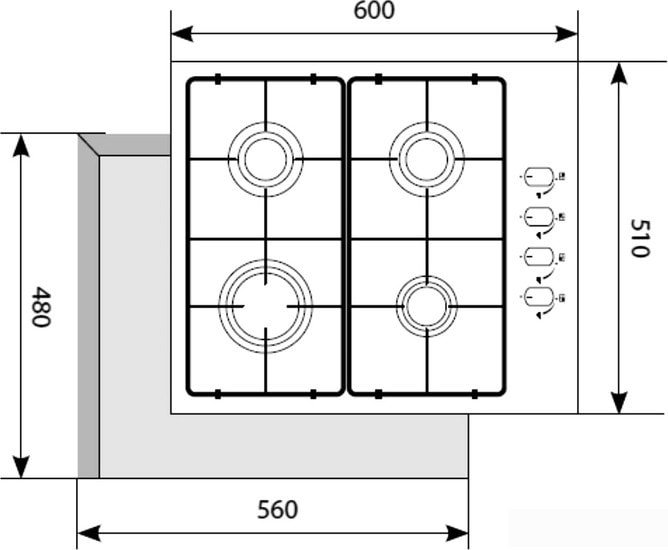 Варочная панель LEX GVS 644-1 IX - фото товара