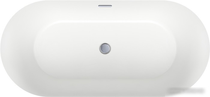 Ванна Wellsee Croquis 166x77 230302001 (отдельностоящая ванна матовый белый/матовый черный, экран, ножки, сифон-автомат хром) - фото товара