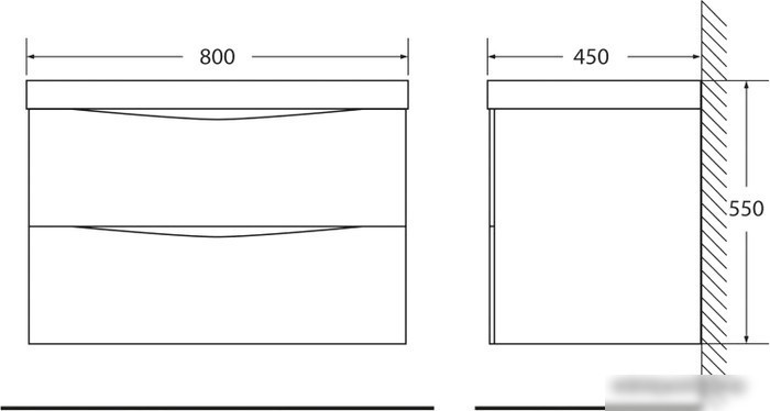 BelBagno Тумба под умывальник Marino-800-2C-SO-RC-P (rovere ciliegio) – фото товара