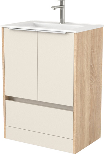 Дабер Тумба под умывальник 017 WeltWasser Deilbach 7517-70 Т17.7W.0.18Б (бежевый/дуб бардолино/ручка белая) – изображение в каталоге