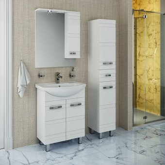 Runo Тумба с умывальником Runo Турин 65 + Элеганс 65 (напольная) – изображение в каталоге