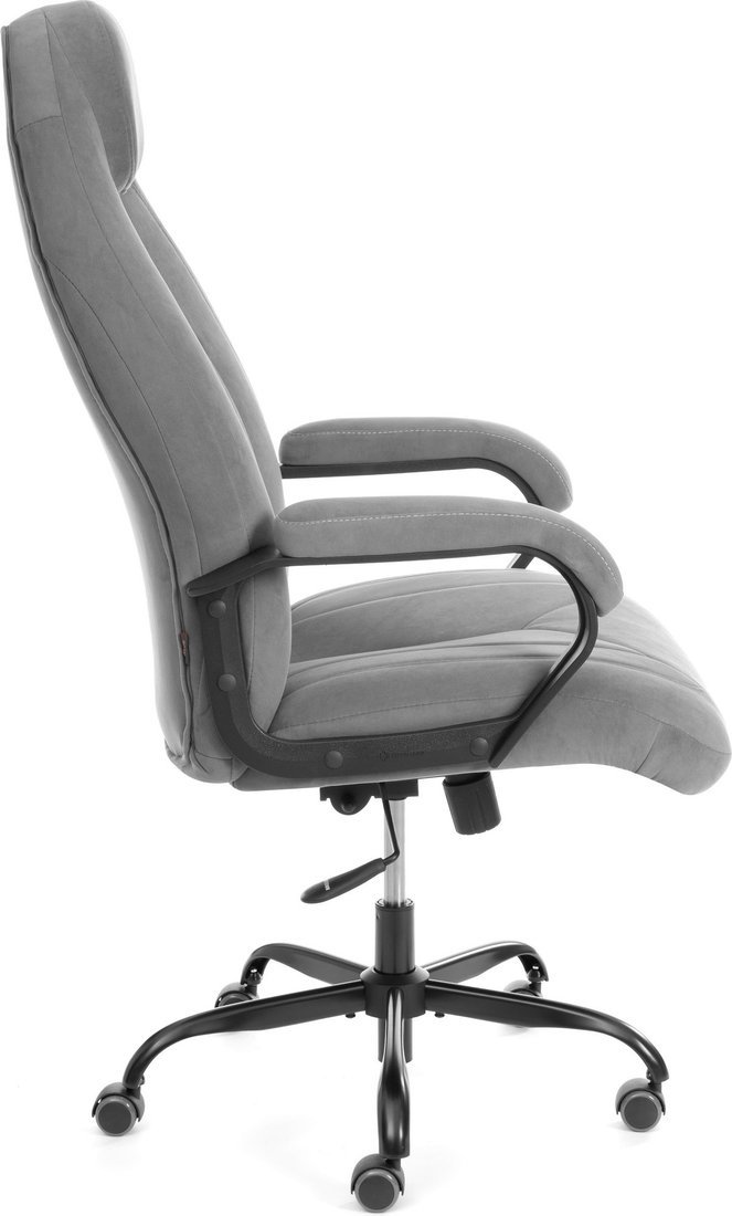 Офисное кресло TetChair Boss metalBL (велюр, серый, 29) – фото товара