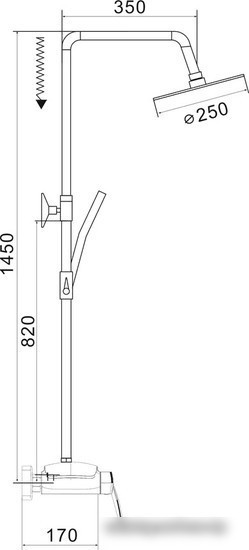 Душевая система Rose R1136 - фото товара