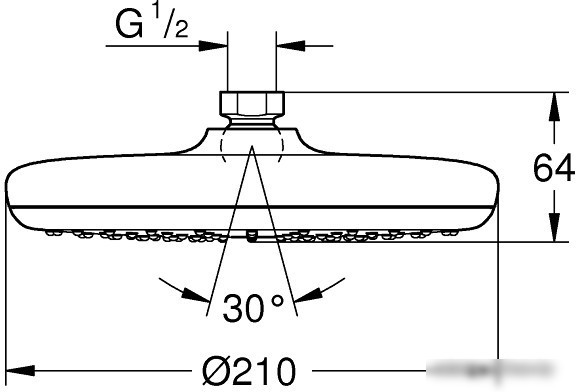 Верхний душ Grohe Tempesta 210 26410000 - фото товара