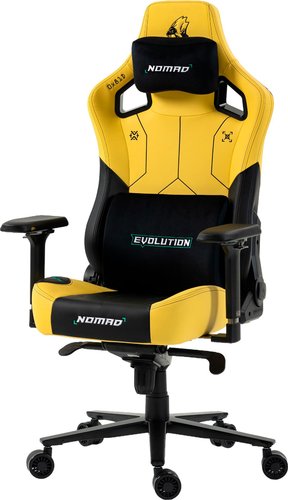 Игровое (геймерское) кресло Evolution Nomad PRO Cyberpunk Bloodhound (черный/желтый) – изображение в каталоге
