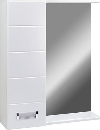 Doratiz Шкаф с зеркалом Вега 70 (левый, белый) – изображение в каталоге