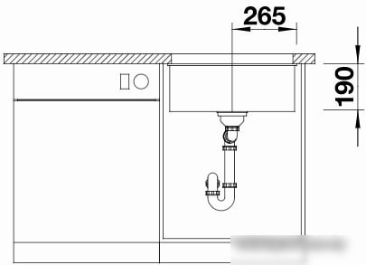Кухонная мойка Blanco Subline 500-U 525995 (черный) - фото товара