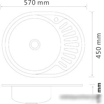 Кухонная мойка РМС MG6-5745OVL - фото товара