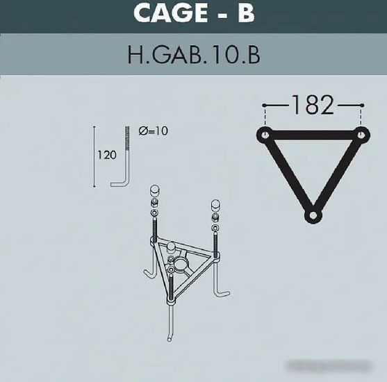 Городской фонарь Fumagalli Globe GIGI BISSO/G250 3L FU_G25.156.S30.BZF1R – фото товара