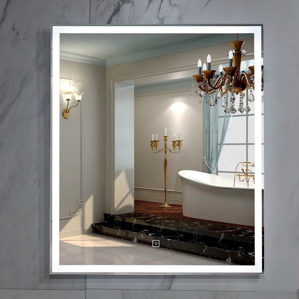 Пекам Зеркало Greta 70x80 greta-70x80s (с подсветкой и сенсором на прикосновение) – фото товара