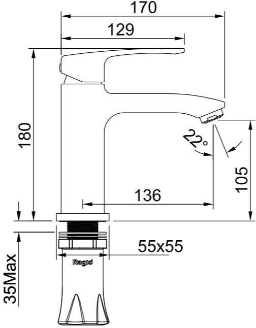 Смеситель Raglo R01.10.06 - фото товара