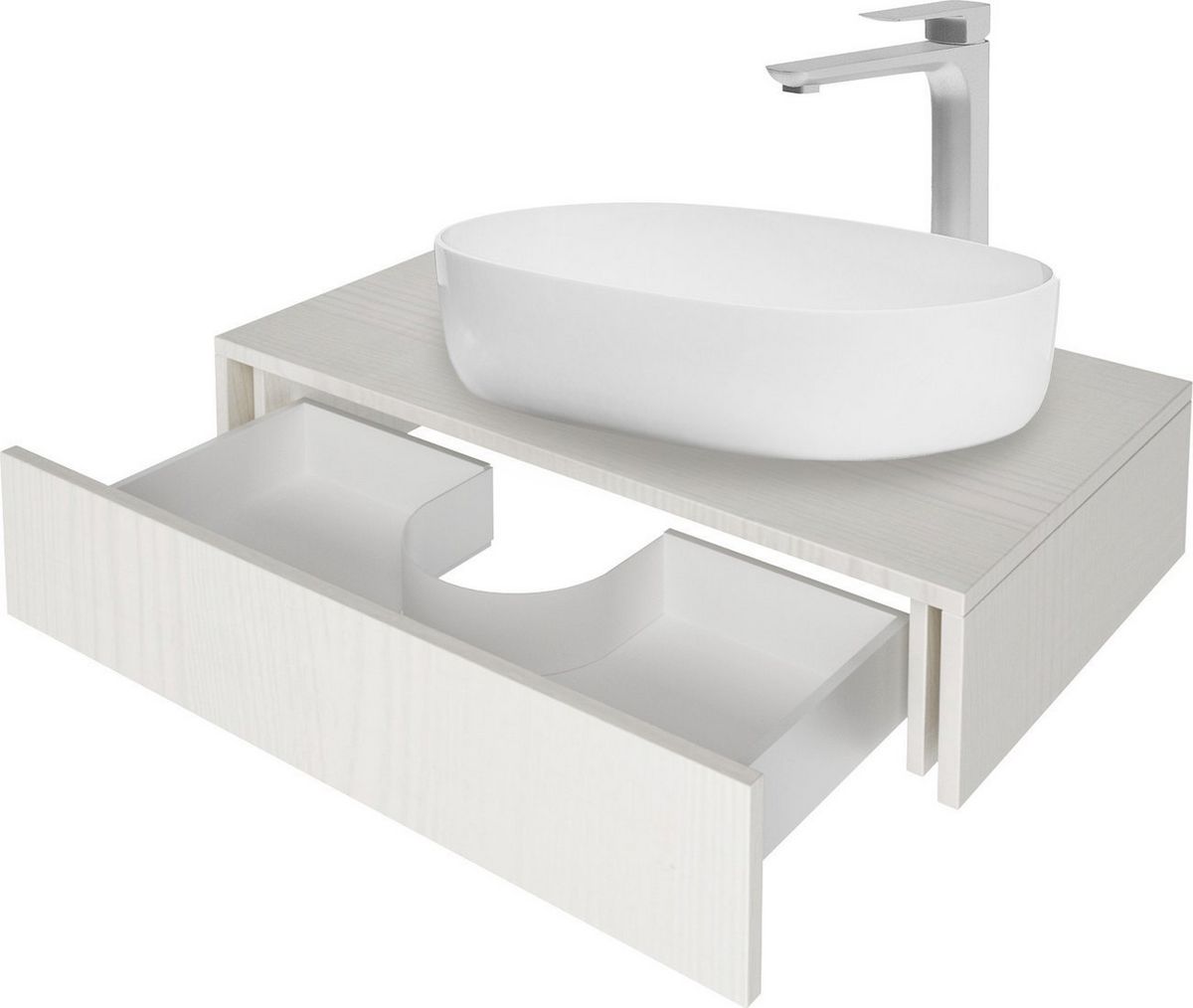 ЗОВ Тумба под умывальник Токио Премиум 60 TP60WWPTOC2 (белый) – фото товара