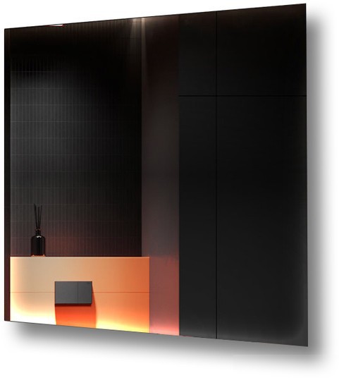 Пекам Зеркало GretaFly 80x70 GretaFly-80x70dcl (с подсветкой, сенсором на взмах руки, часами) – фото товара