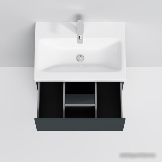 AM.PM Тумба под умывальник Gem 60 M90FSX06022GM32 (2 ящика, графит) – фото товара