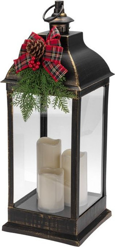 Новогодняя гирлянда Neon-Night Декоративный фонарь бронзовый 24х24х65 см 513-049 (теплый белый) – изображение в каталоге