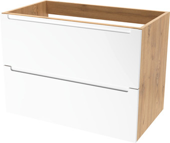 ЗОВ Тумба под умывальник Дион 70 D70LHO0M9003MKV5 (белый матовый/дуб) – изображение в каталоге