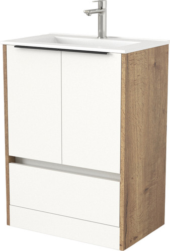 Дабер Тумба под умывальник 017 WeltWasser Deilbach 7517-60 Т17.6W.0.21Ч (дуб галифакс/белый/ручка черная) – изображение в каталоге