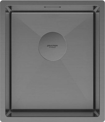 Кухонная мойка Paulmark Next 38 UNI PM213844-GM (черный/вороненая сталь) - изображение в каталоге