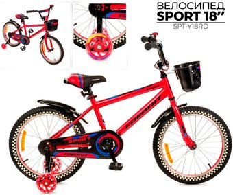 Детский велосипед Favorit Sport 18 SPT-Y18RD (красный) – изображение в каталоге
