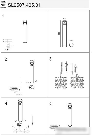 Фонарный столб ST Luce Fossa SL9507.405.01 – фото товара