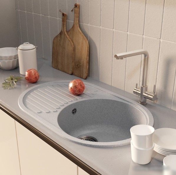 Кухонная мойка Mixline ML-GM16 551928 (серый) - фото товара