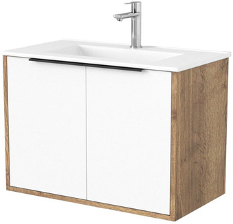 Дабер Тумба под умывальник 018 WeltWasser Deilbach 7517-70 Т18.7W.0.21Ч (дуб галифакс/белый/ручка черная) – изображение в каталоге
