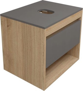Teymi Тумба под умывальник Ritta 55 T60523 (дуб эврика/графит матовый) – изображение в каталоге