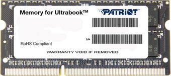 Оперативная память Patriot Memory for Ultrabook 8GB DDR3 SO-DIMM PC3-12800 (PSD38G1600L2S) – изображение в каталоге