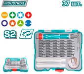 Набор отвертка с битами Total TACSD30376 (37 предметов) – изображение в каталоге